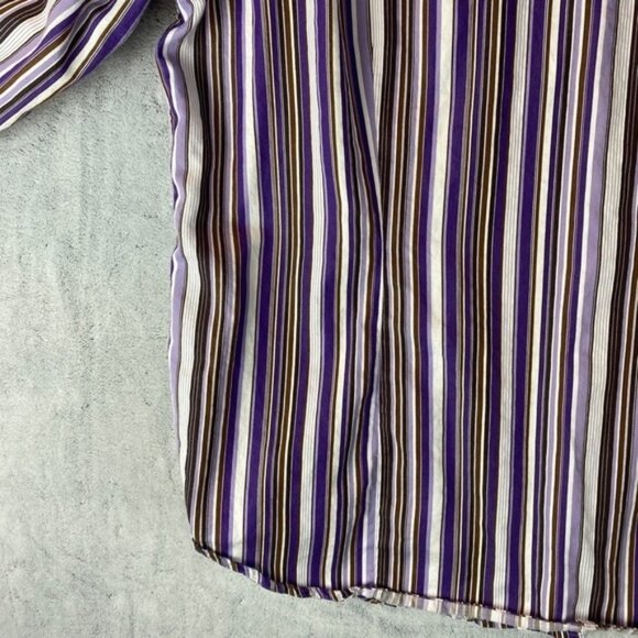 Jones New York  Shirt 2X Purple Stripes - Picture 5 of 12